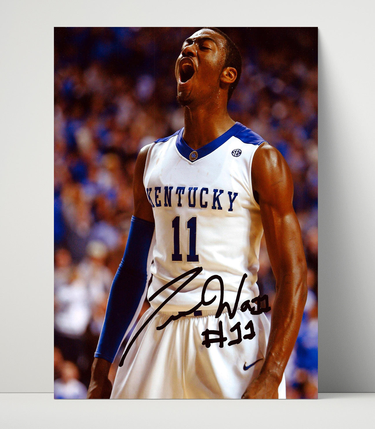 Kentucky Basketball John Wall Roaring Wildcat Energy College Basketball Wall Art 16x20 Unframed Print college basketball wall art print