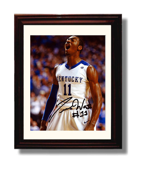 Kentucky Basketball John Wall Roaring Wildcat Energy College Basketball Wall Art 8x10 Beveled Frame college basketball wall art print