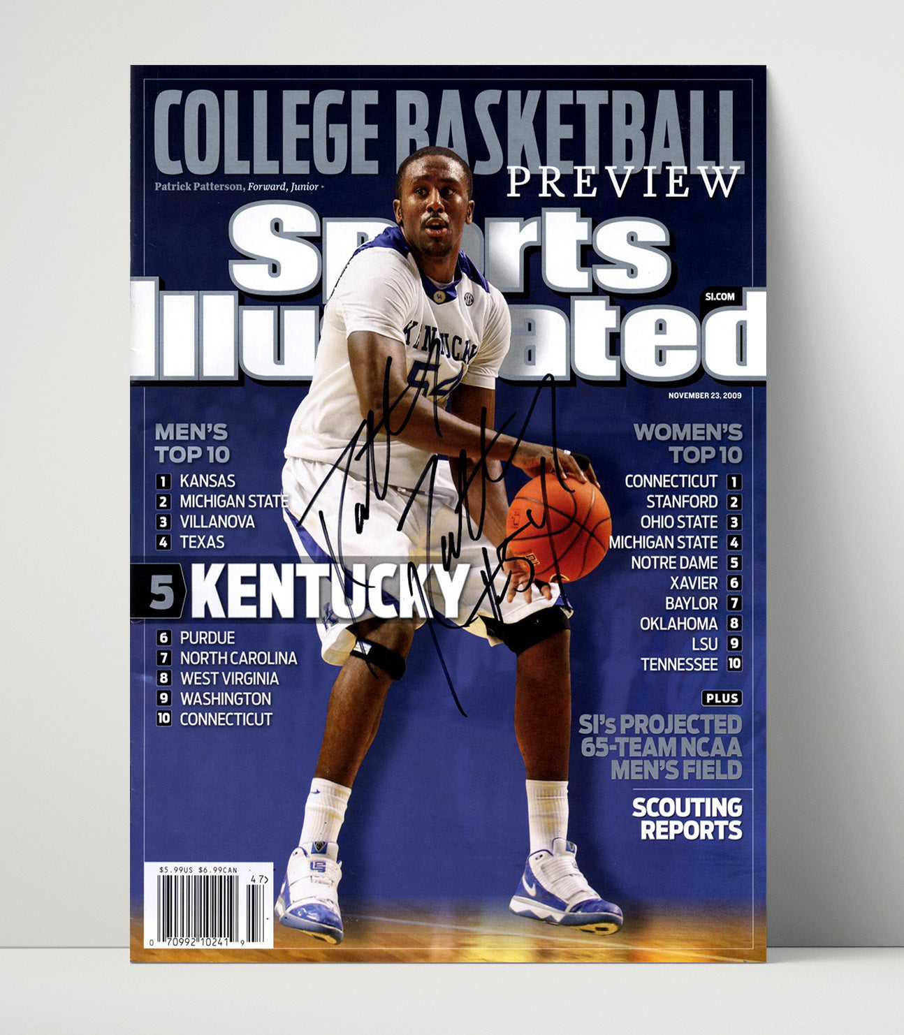 Kentucky Basketball Patrick Patterson Rising Wildcats Preview SI 2009 College Basketball Wall Art 16x20 Unframed Print college basketball wall art print