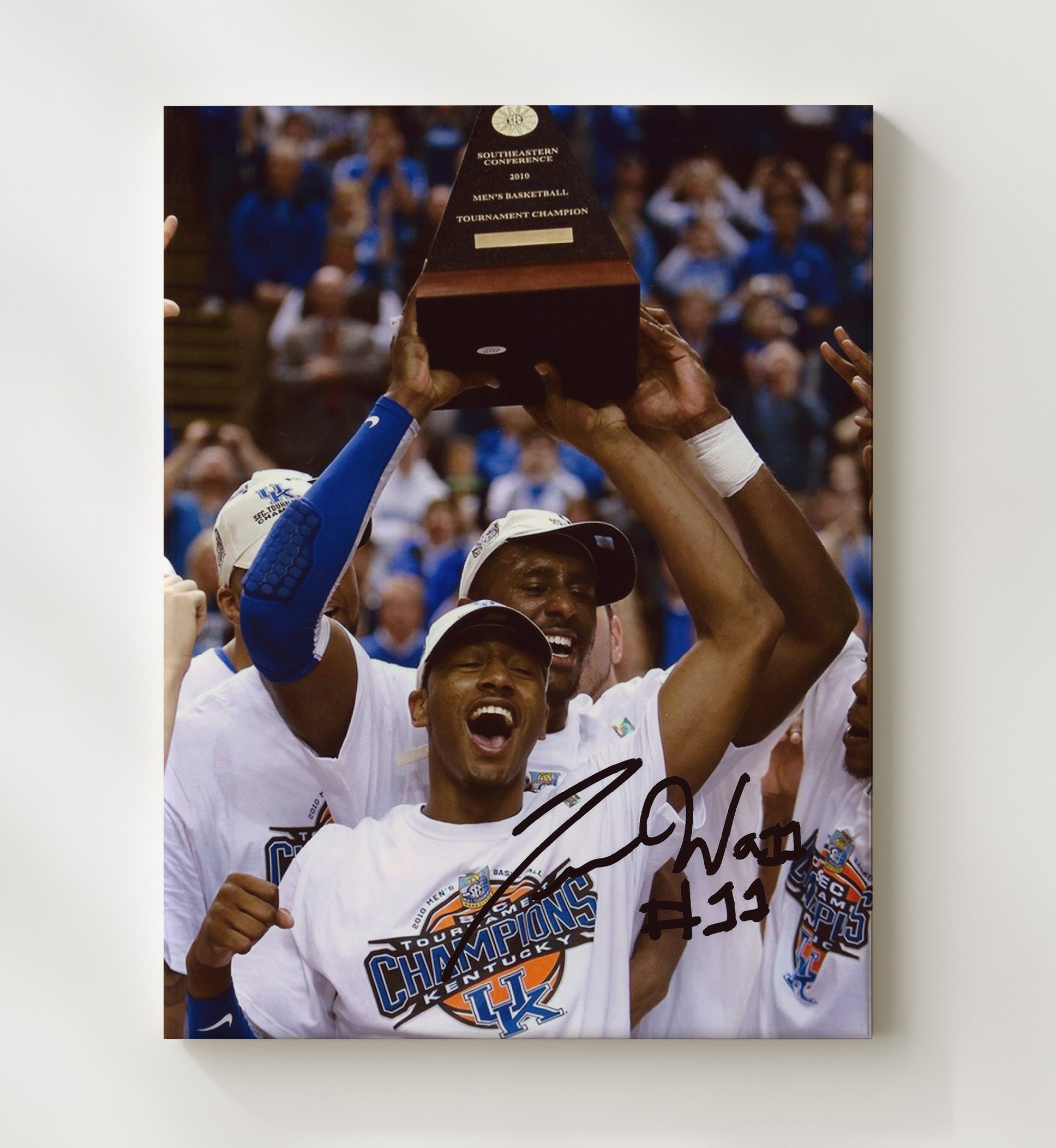 Kentucky Basketball SEC Tournament Champions Celebration 2010 College Basketball Wall Art 20x24 Canvas college basketball wall art print