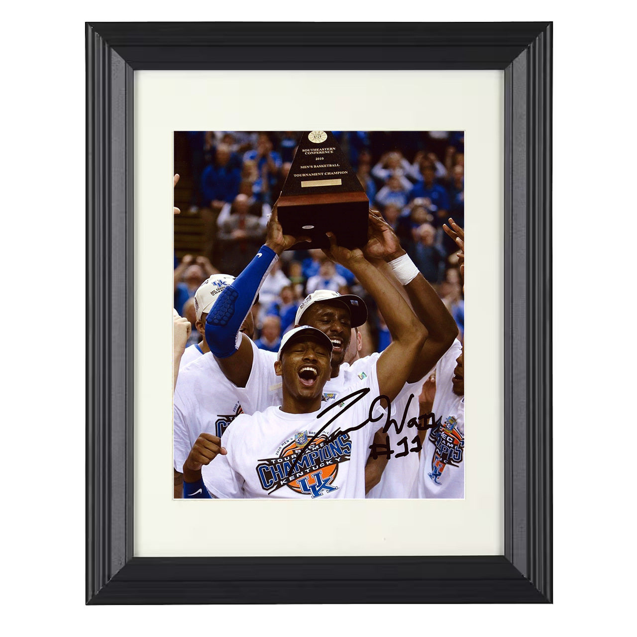 Kentucky – SEC Tournament Champions Celebration 2010 – 8x10 black beveled framed college basketball wall art