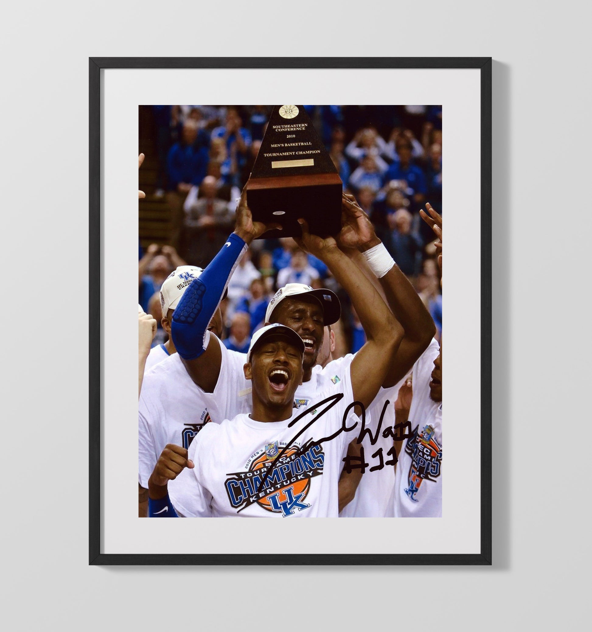 Kentucky Basketball SEC Tournament Champions Celebration 2010 College Basketball Wall Art 16x20 Gallery Frame college basketball wall art print
