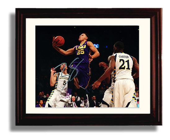 LSU Basketball Ben Simmons Driving Layup Motion College Basketball Wall Art 8x10 Beveled Frame college basketball wall art print