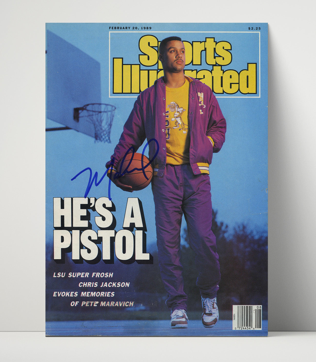 LSU Basketball Chris Jackson Scoring Legend SI Cover College Basketball Wall Art 16x20 Unframed Print college basketball wall art print