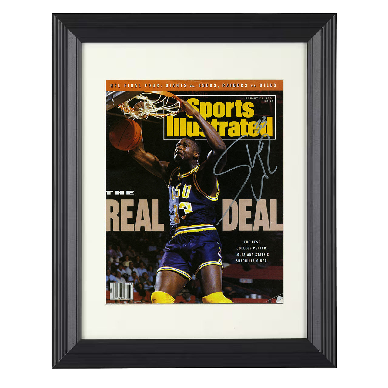 LSU – Shaq LSU Legend the Real Deal SI – 8x10 black beveled framed college basketball wall art