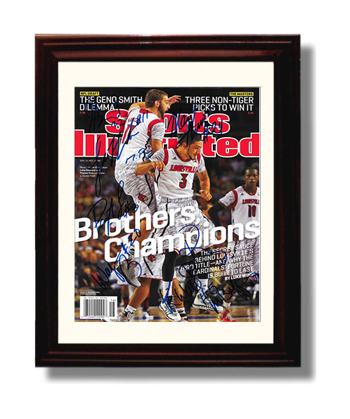 Louisville Cardinals a championship celebration SI Cover 2013 College Basketball Wall Art 8x10 Beveled Frame college basketball wall art print