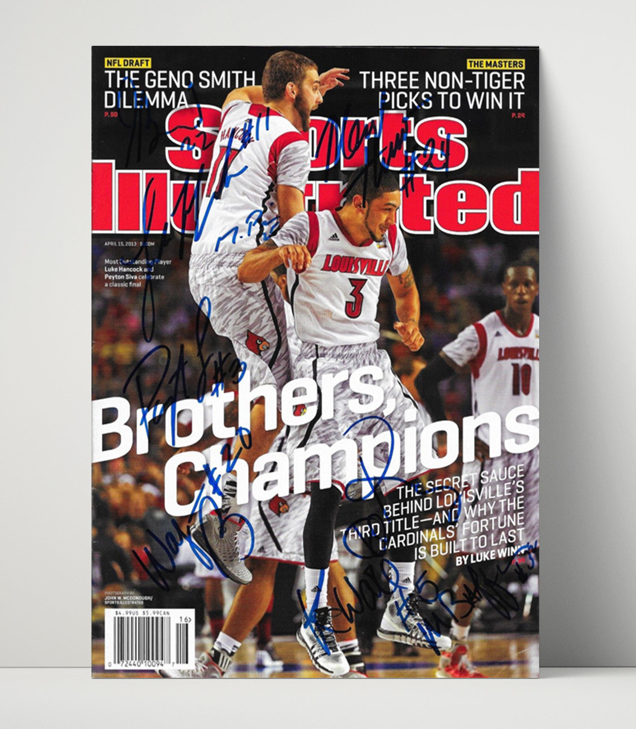 Louisville Cardinals a championship celebration SI Cover 2013 College Basketball Wall Art 16x20 Unframed Print college basketball wall art print