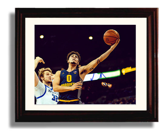 Marquette Basketball Markus Howard Layup Extension Finish College Basketball Wall Art 8x10 Beveled Frame college basketball wall art print