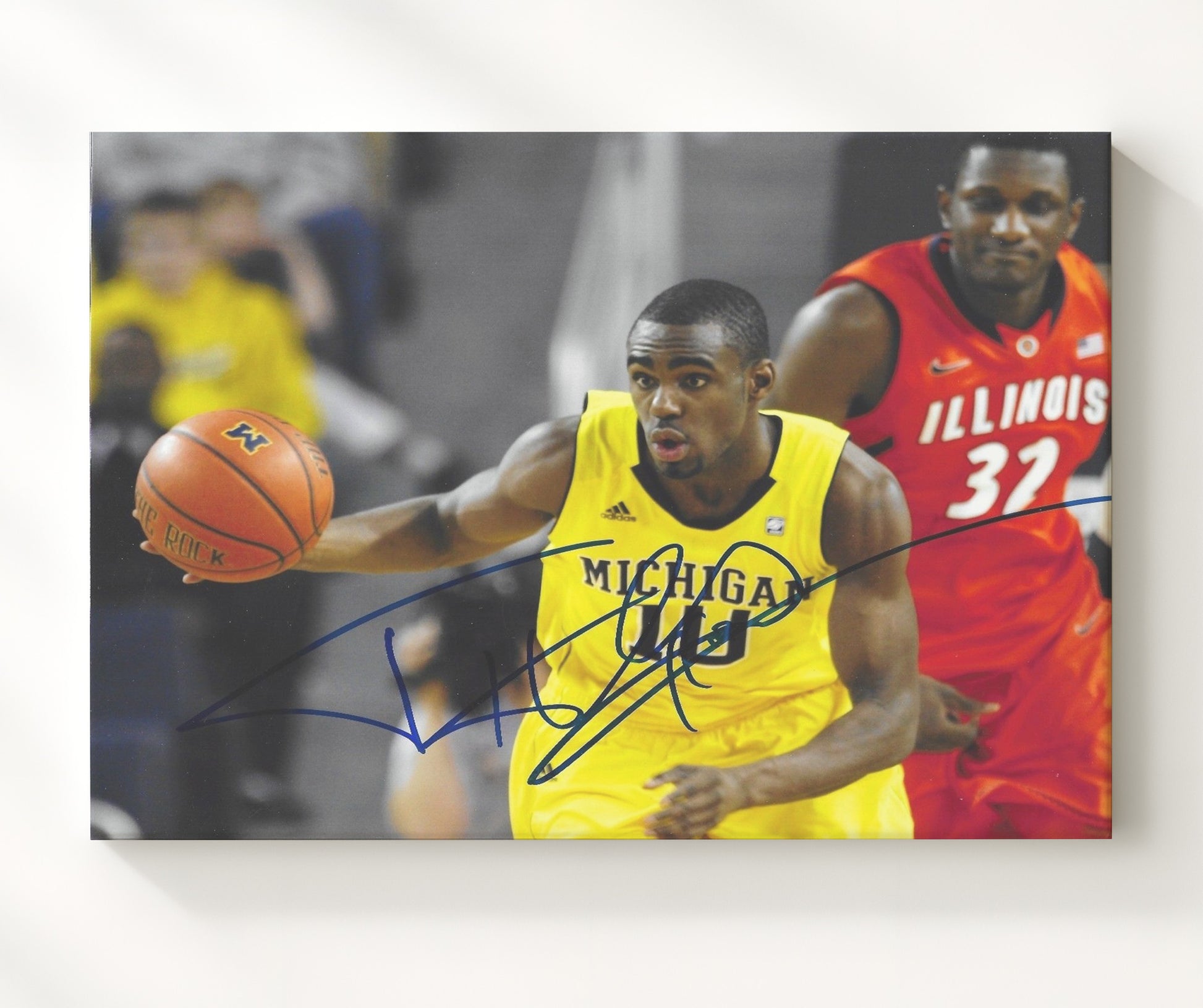 Michigan Basketball Tim Hardaway Jr Wolverine Sharpshooter College Basketball Wall Art 20x24 Canvas college basketball wall art print