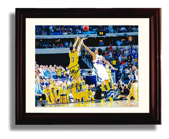 Michigan Basketball Trey Burke Game Winning Jumper College Basketball Wall Art 8x10 Beveled Frame college basketball wall art print