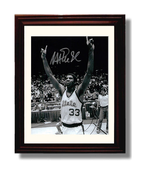 Michigan State Magic Johnson a championship celebration College Basketball Wall Art 8x10 Beveled Frame college basketball wall art print
