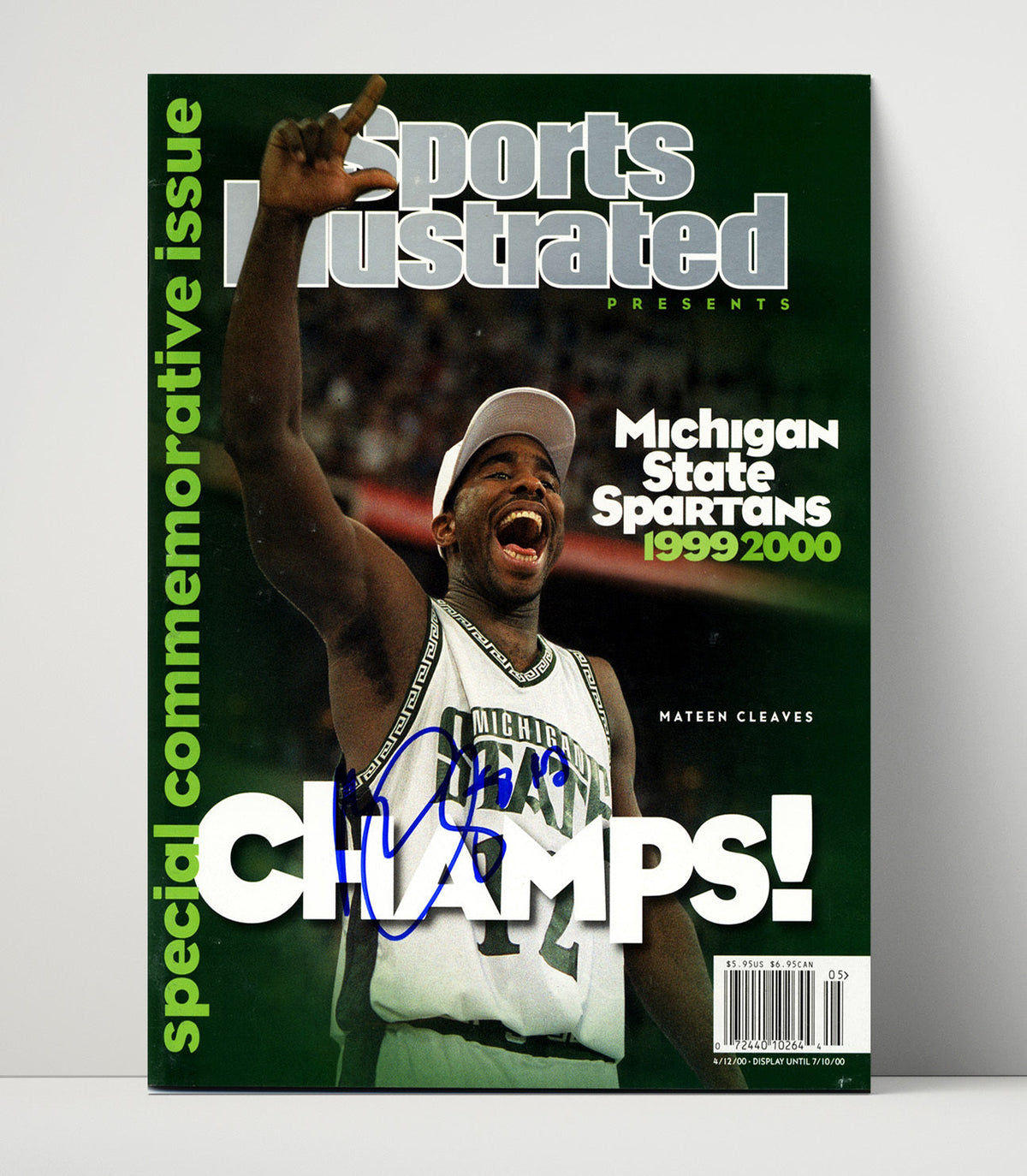 Michigan State – Mateen Cleaves National Champions 2000 SI unframed college basketball poster print