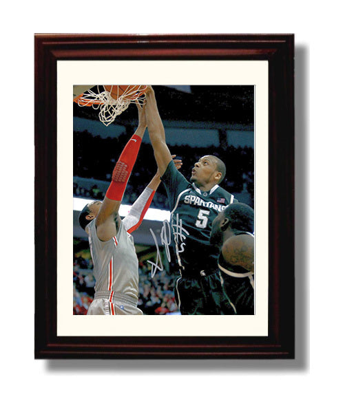 Michigan State Basketball Rim Contest Elevation College Basketball Wall Art 8x10 Beveled Frame college basketball wall art print