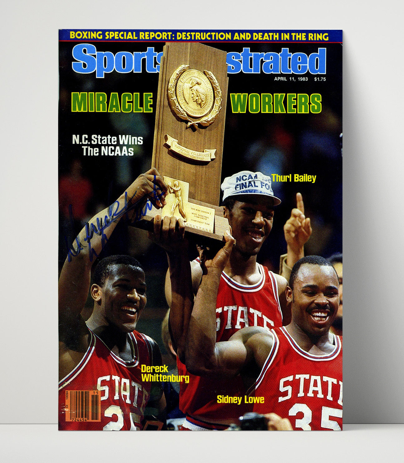NC State 1983 National Champions Miracle Workers SI Cover College Basketball Wall Art 16x20 Unframed Print college basketball wall art print