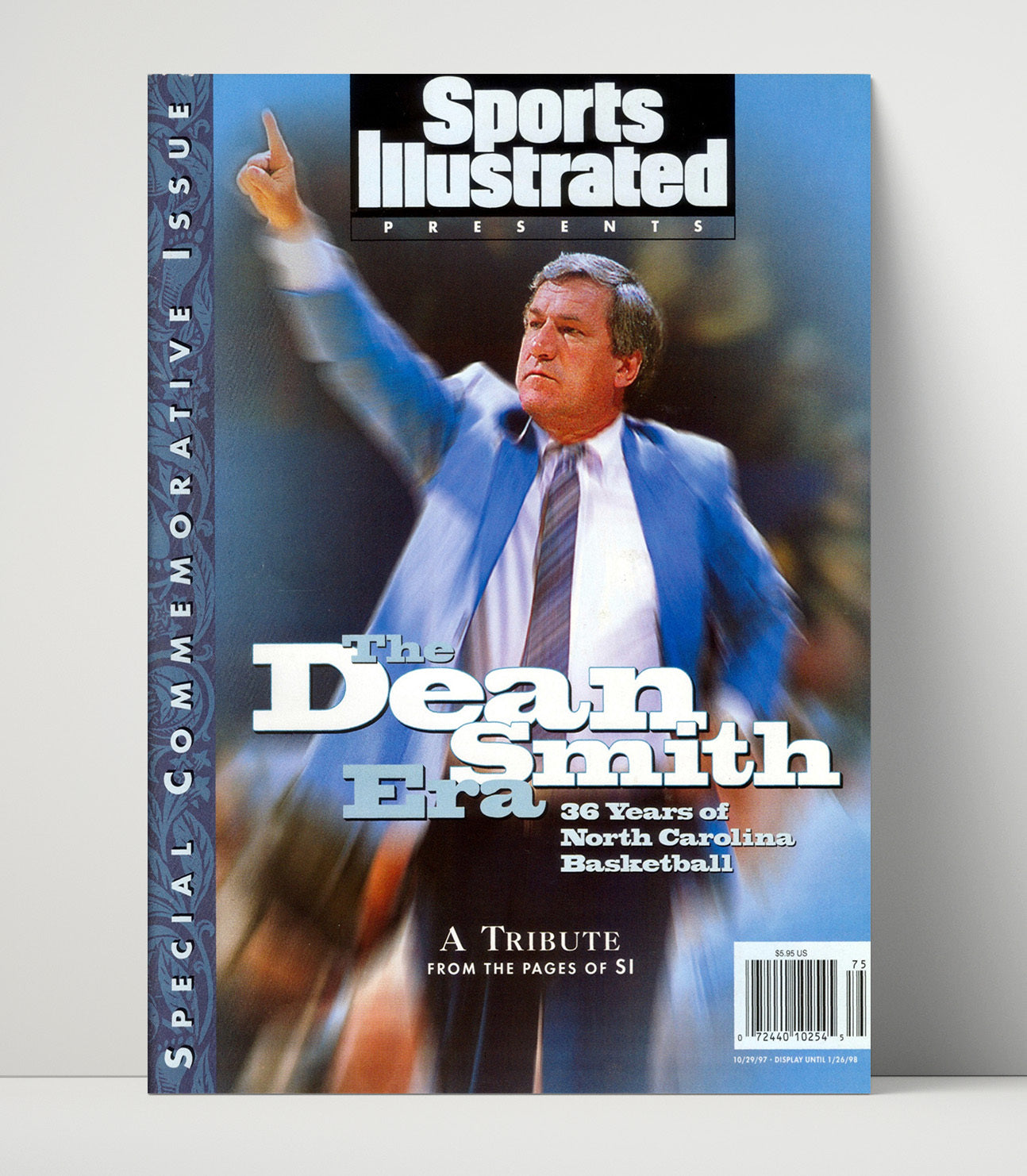 North Carolina Basketball Dean Smith Coaching Legacy Tribute Era 1997 SI College Basketball Wall Art 16x20 Unframed Print college basketball wall art print