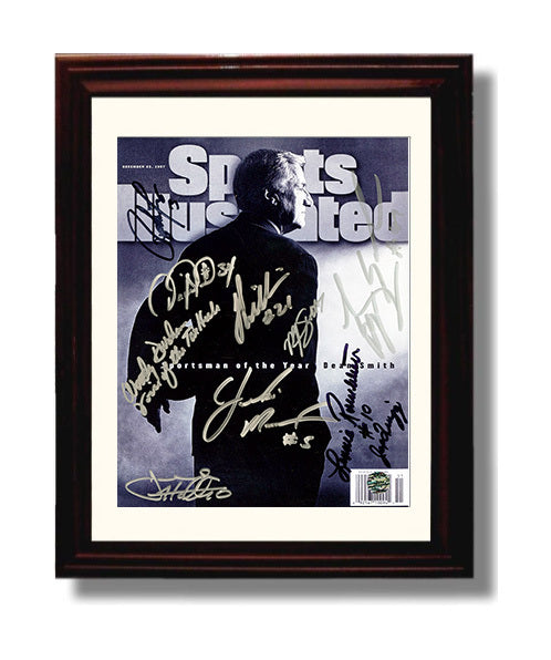 North Carolina Basketball Dean Smith Sportsman of the Year SI Cover 1997 College Basketball Wall Art 8x10 Beveled Frame college basketball wall art print