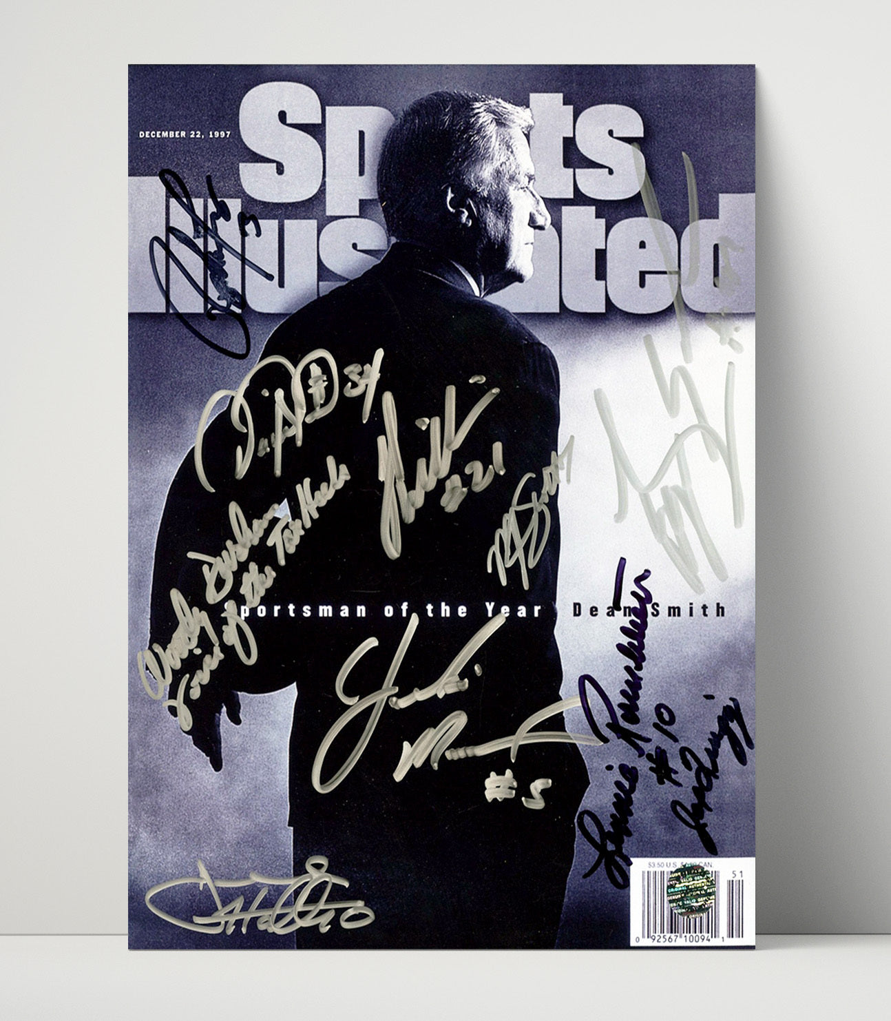 North Carolina Basketball Dean Smith Sportsman of the Year SI Cover 1997 College Basketball Wall Art 16x20 Unframed Print college basketball wall art print