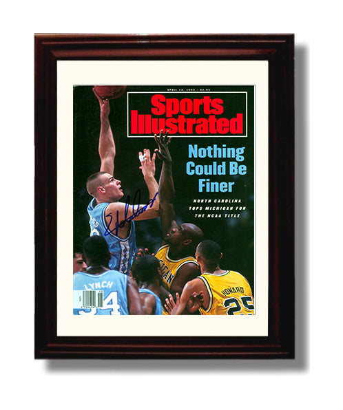 North Carolina Basketball Eric Montross NCAA Championship SI Cover 1993 College Basketball Wall Art 8x10 Beveled Frame college basketball wall art print