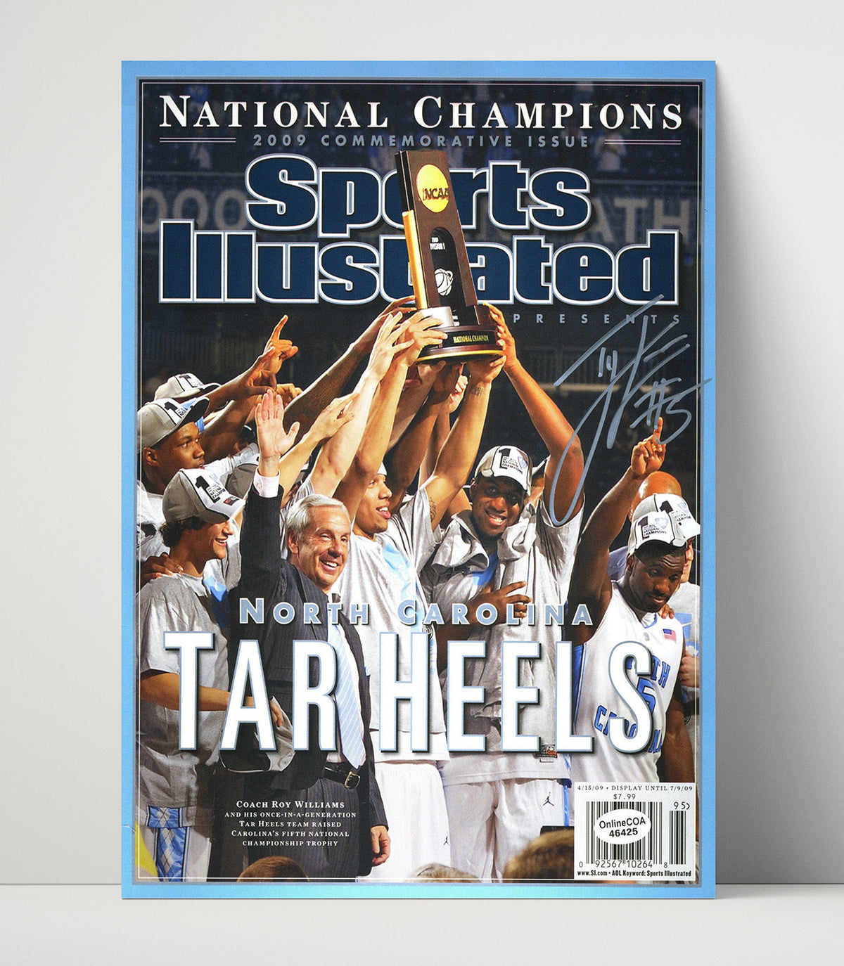 North Carolina – Ty Lawson Championship Trophy 2009 SI unframed college basketball poster print