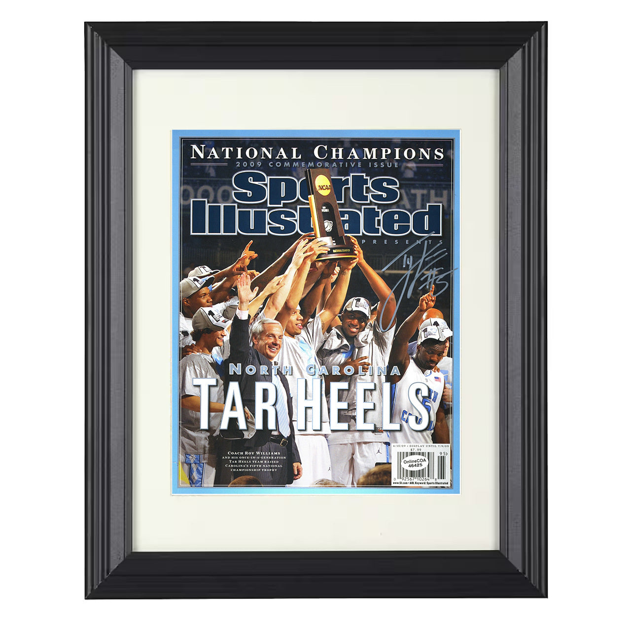 North Carolina – Ty Lawson Championship Trophy 2009 SI – 8x10 black beveled framed college basketball wall art