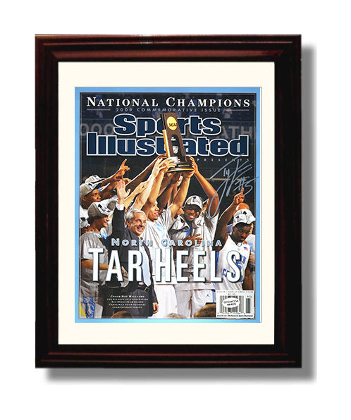 North Carolina Basketball Ty Lawson Championship Trophy SI Cover 2009 College Basketball Wall Art 8x10 Beveled Frame college basketball wall art print