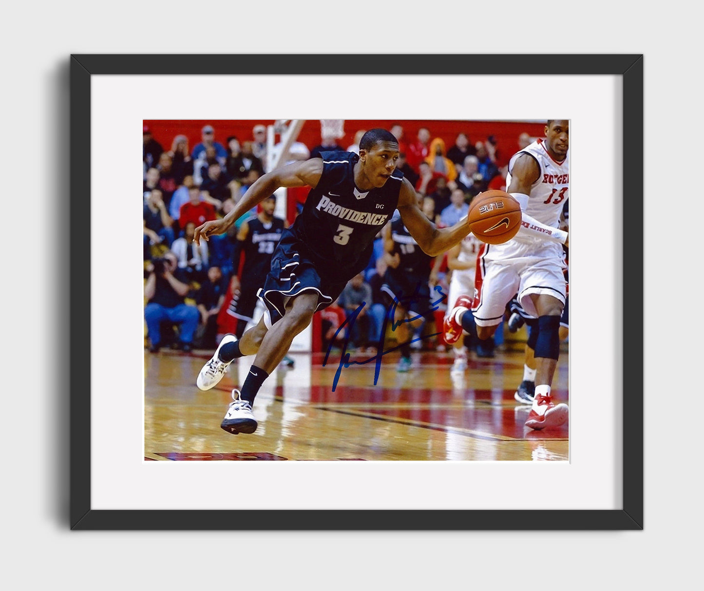 Providence Basketball Kris Dunn Clutch Late Clock Attack College Basketball Wall Art 16x20 Gallery Frame college basketball wall art print