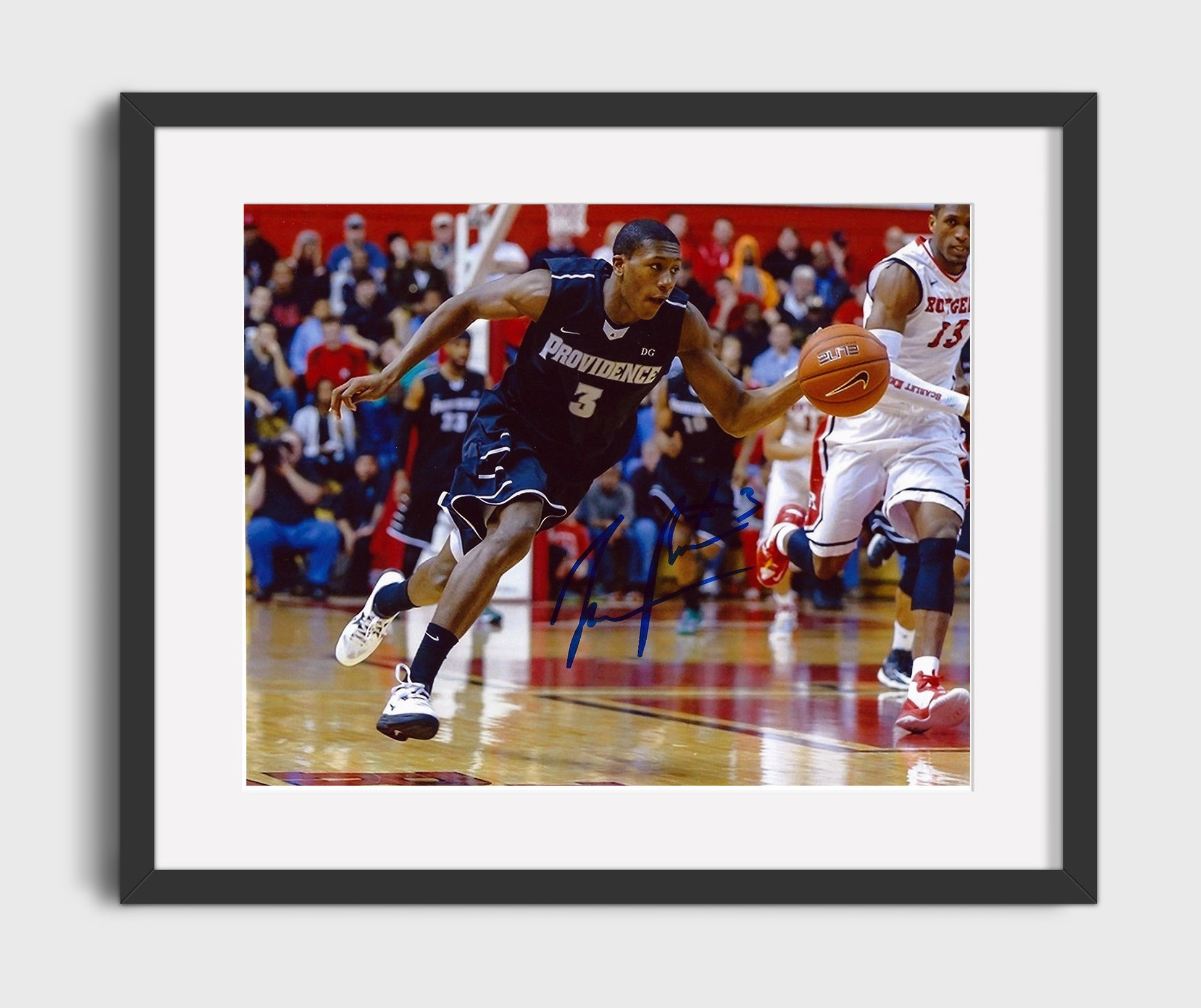 Providence Basketball Kris Dunn Clutch Late Clock Attack College Basketball Wall Art 16x20 Gallery Frame college basketball wall art print