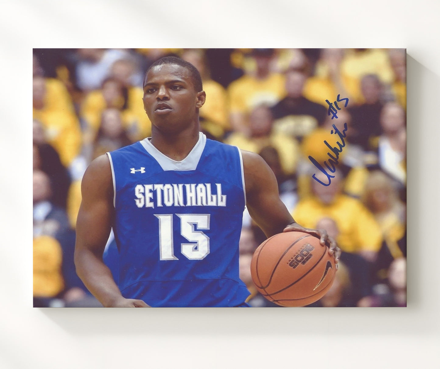 Seton Hall Basketball Isaiah Whitehead Floor General Control College Basketball Wall Art 20x24 Canvas college basketball wall art print