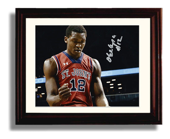 St. Johns Basketball Chris Obekpa Intense Game Moment College Basketball Wall Art 8x10 Beveled Frame college basketball wall art print