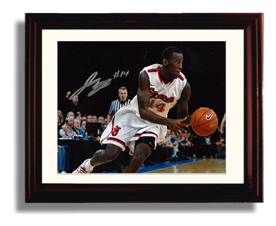 St Johns Basketball Jakarr Sampson Fast Break Drive College Basketball Wall Art 8x10 Beveled Frame college basketball wall art print
