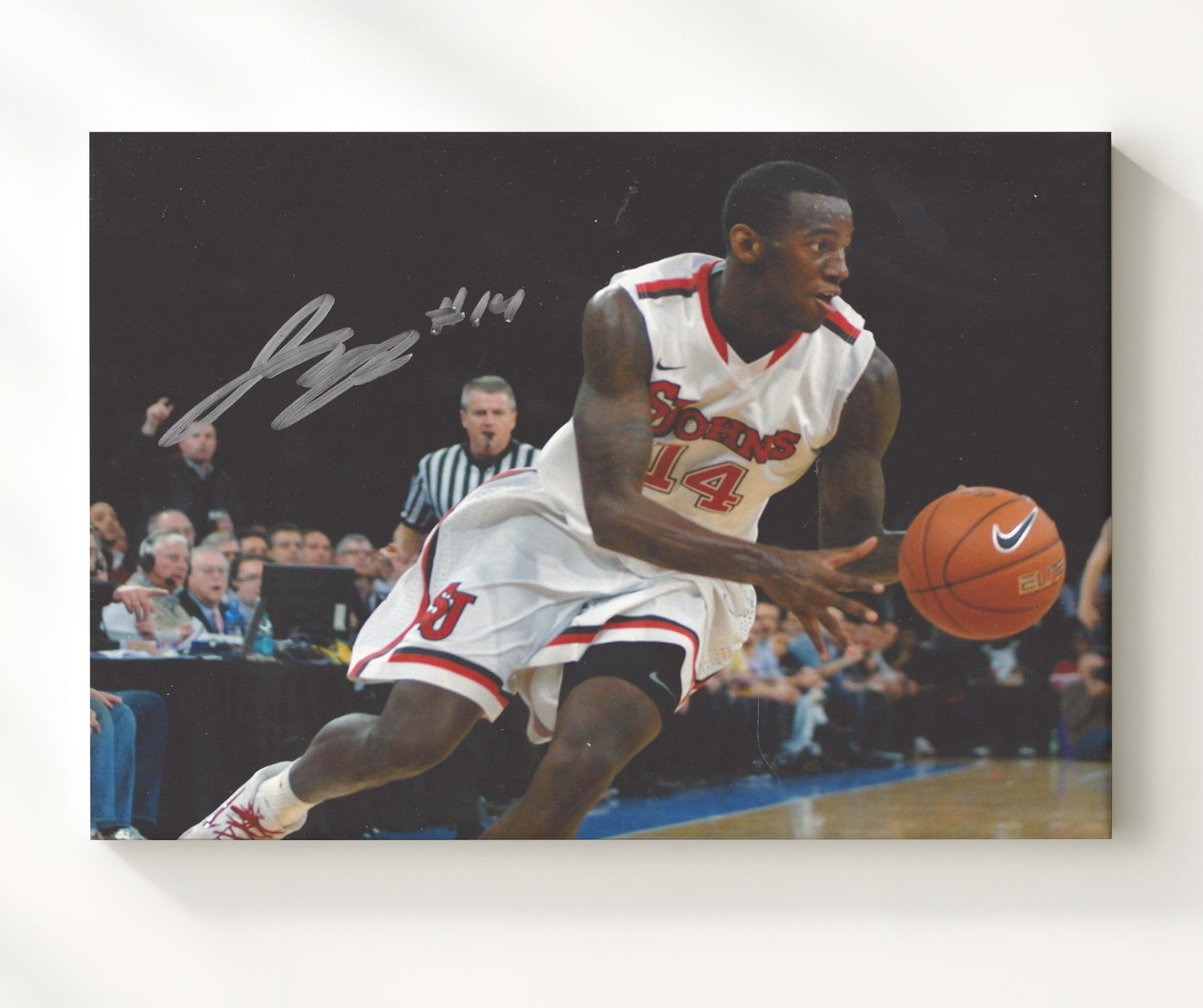 St Johns Basketball Jakarr Sampson Fast Break Drive College Basketball Wall Art 20x24 Canvas college basketball wall art print