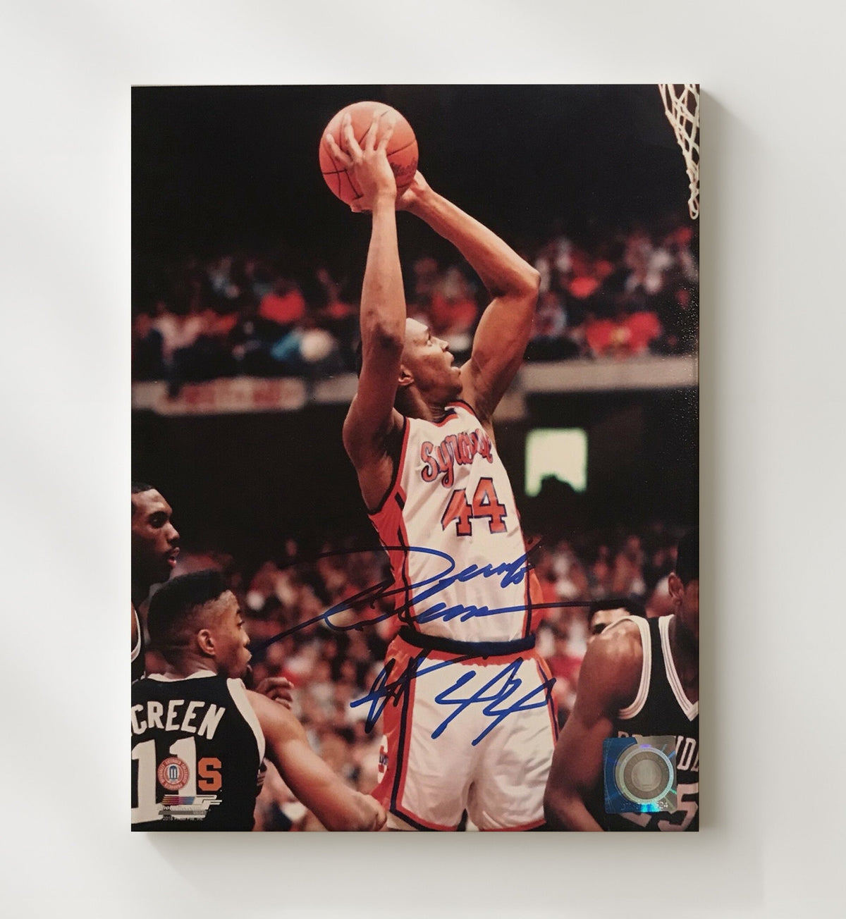 Syracuse Basketball Derrick Coleman Inside Finish 16x20 Gallery Frame college basketball wall art
