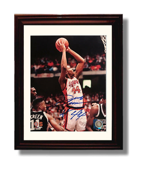 Syracuse Basketball Derrick Coleman Inside Finish - College Basketball Framed Print