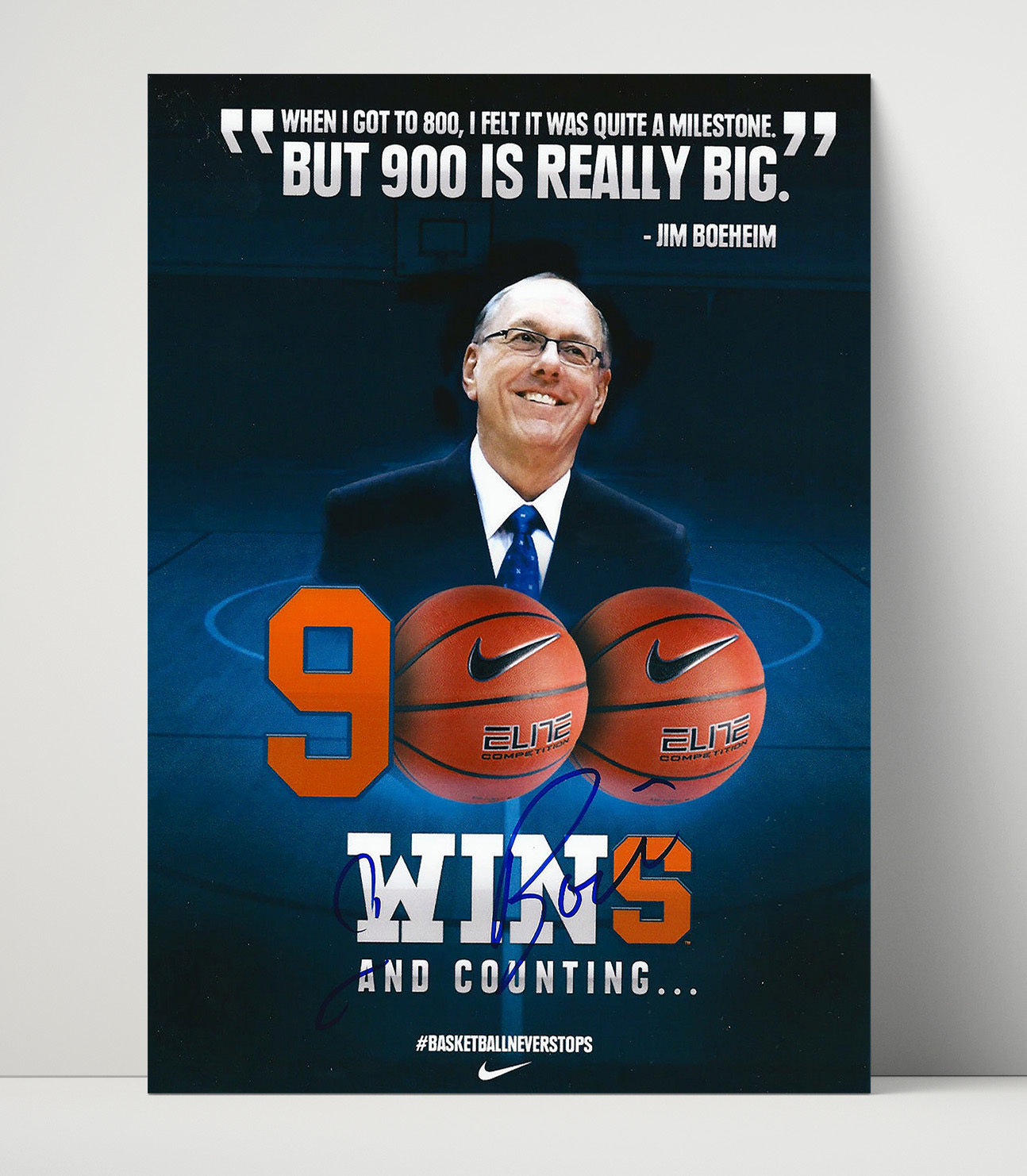 Syracuse Basketball Historic 900 Wins Milestone College Basketball Wall Art 16x20 Unframed Print college basketball wall art print