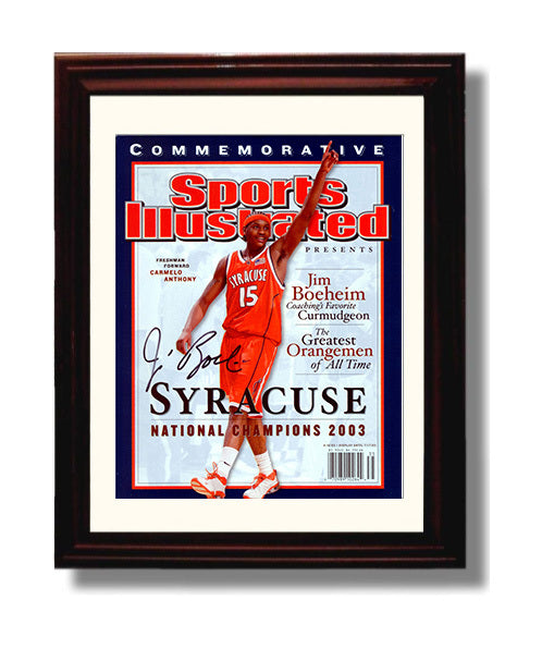 Syracuse Basketball Jim Boeheim Championship Nets SI Cover 2003 College Basketball Wall Art 8x10 Beveled Frame college basketball wall art print