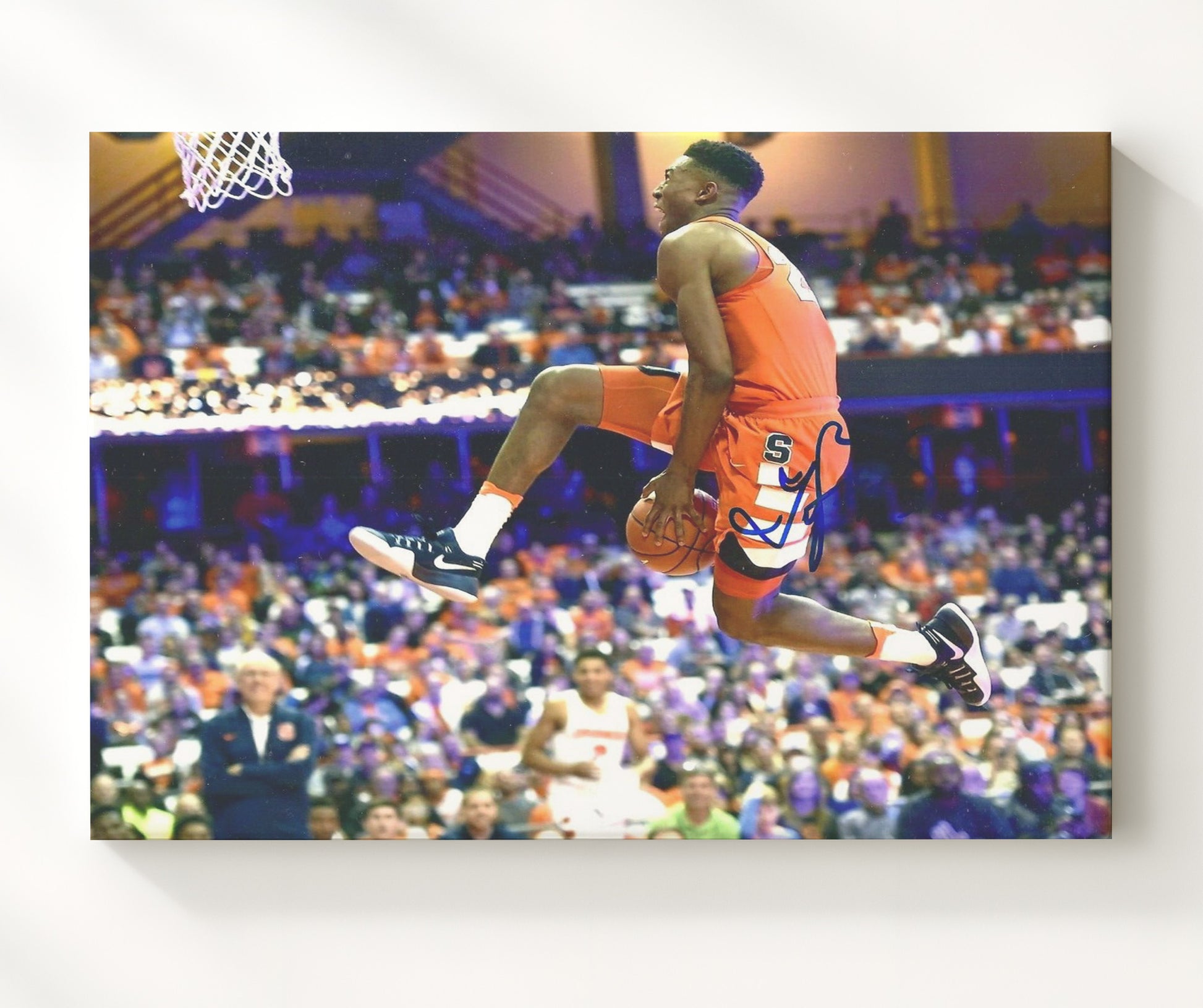 Syracuse Basketball Tyus Battle Between the Legs Dunk Showcase College Basketball Wall Art 20x24 Canvas college basketball wall art print