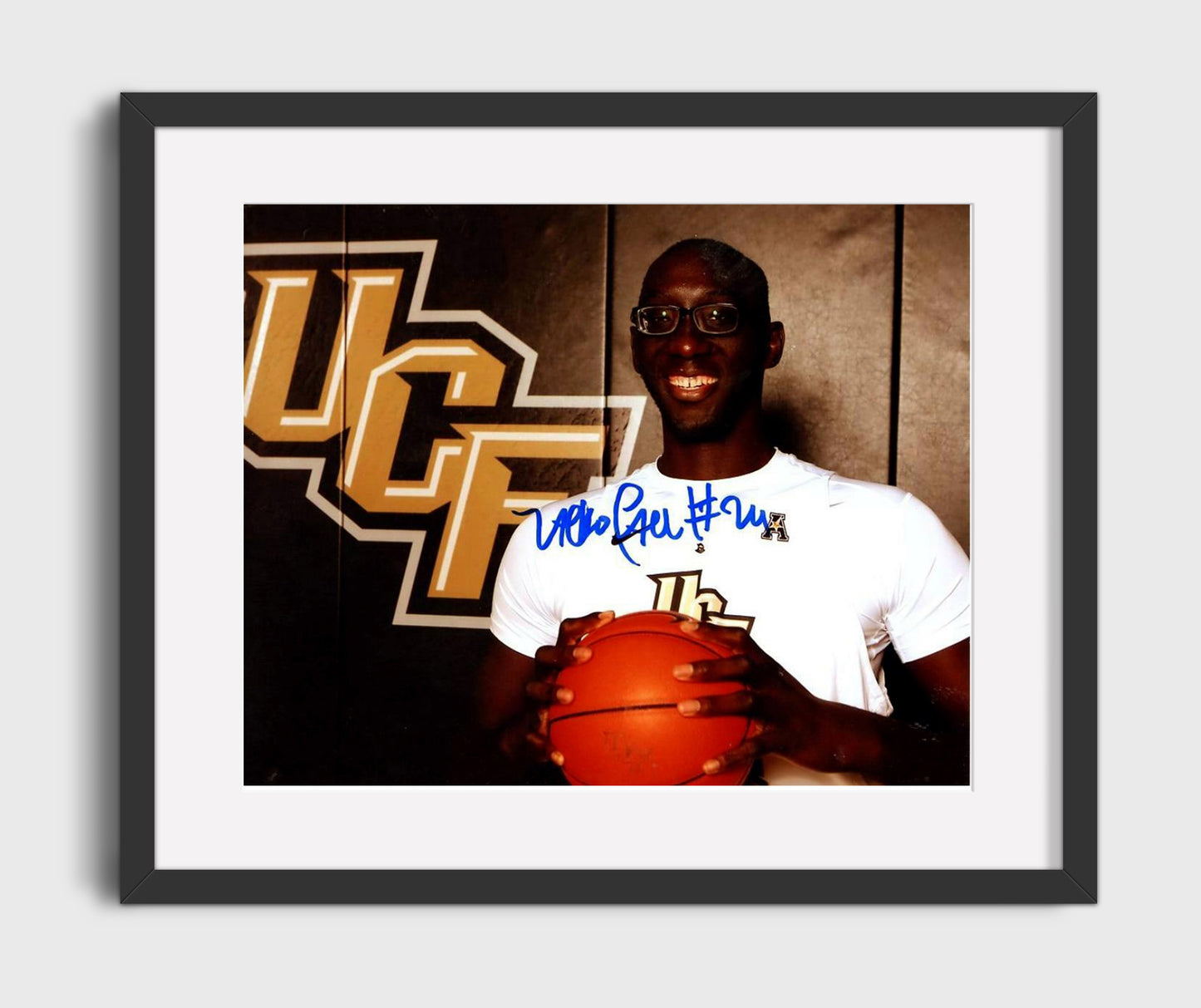 UCF Basketball Tacko Fall Towering Rim Presence Dunk College Basketball Wall Art 16x20 Gallery Frame college basketball wall art print