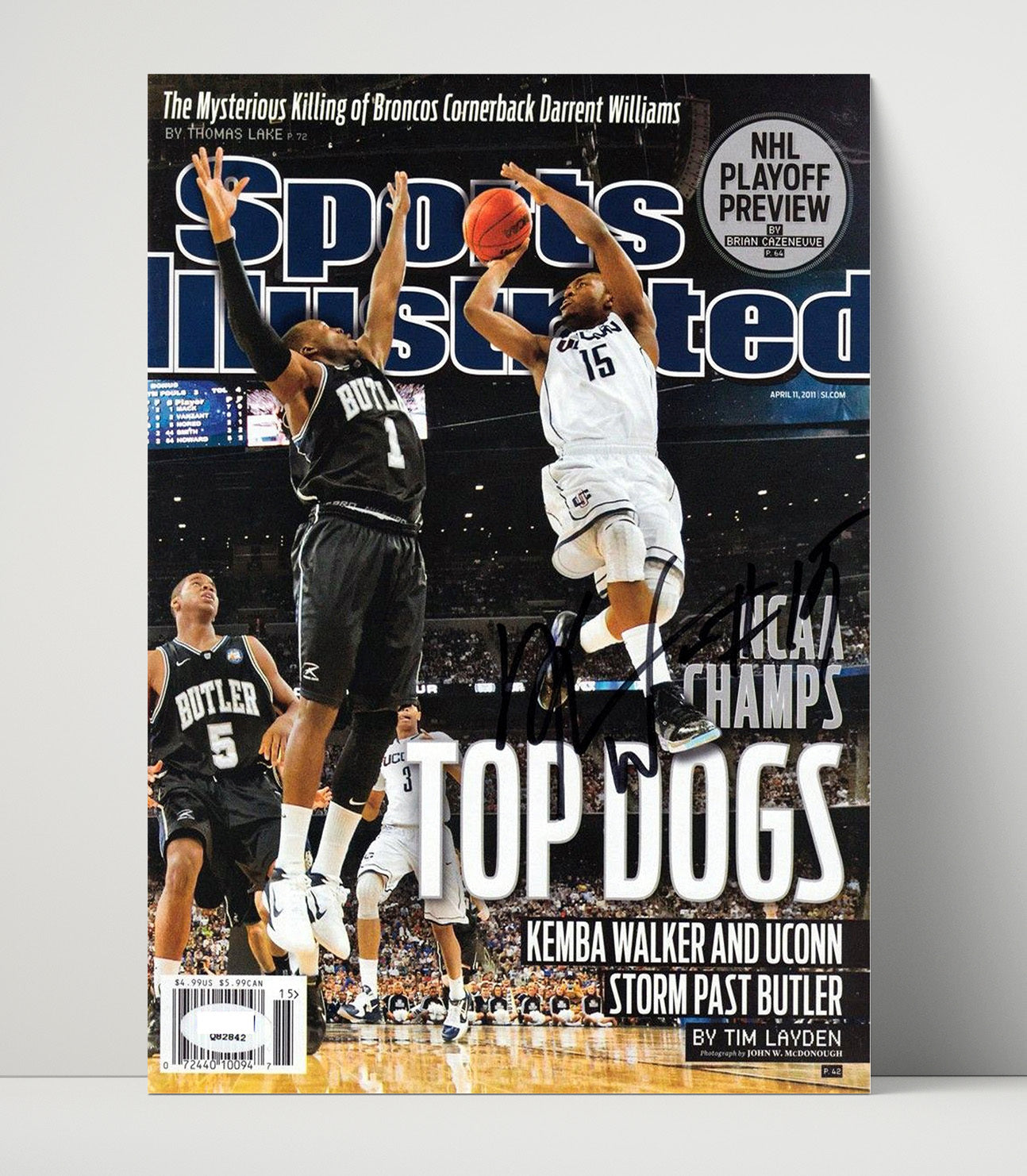 UConn Basketball Kemba Walker NCAA Champions SI Cover 2011 College Basketball Wall Art 16x20 Unframed Print college basketball wall art print