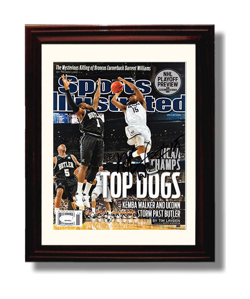 UConn Basketball Kemba Walker NCAA Champions SI Cover 2011 College Basketball Wall Art 8x10 Beveled Frame college basketball wall art print