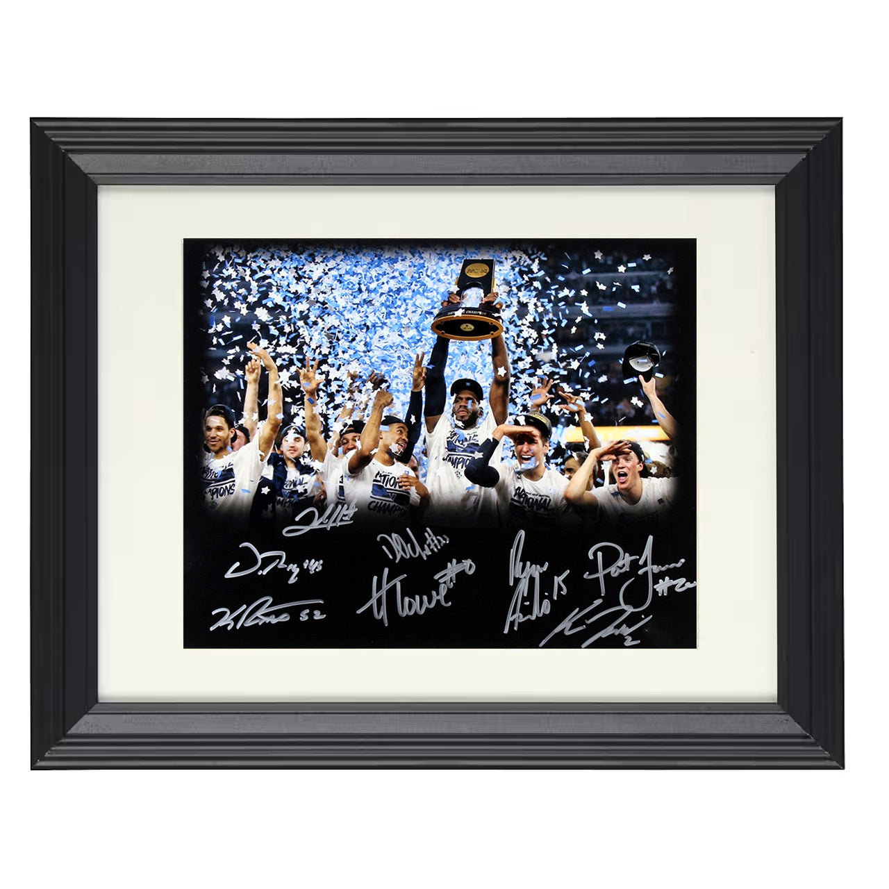 Villanova – 2016 Championship Confetti Celebration Trophy – 8x10 black beveled framed college basketball wall art