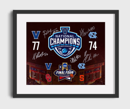 Villanova Basketball 2016 Title Game Scoreboard Victory Moment - College Basketball Framed Print