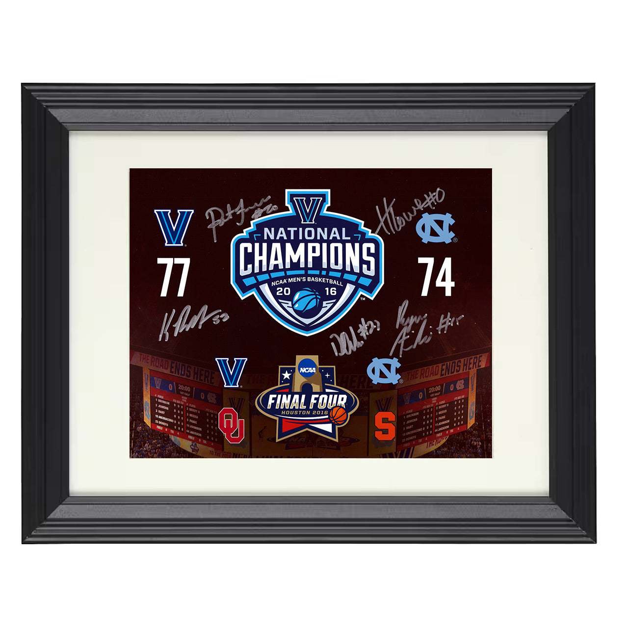Villanova – 2016 Title Game Scoreboard Victory Moment – 8x10 black beveled framed college basketball wall art