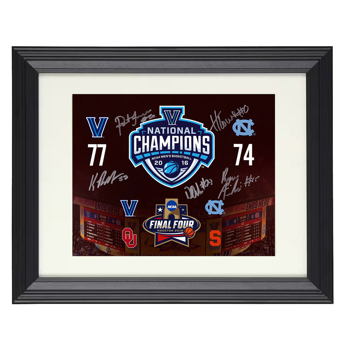 Villanova Basketball 2016 Title Game Scoreboard Victory Moment 8x10 Beveled Frame college basketball wall art
