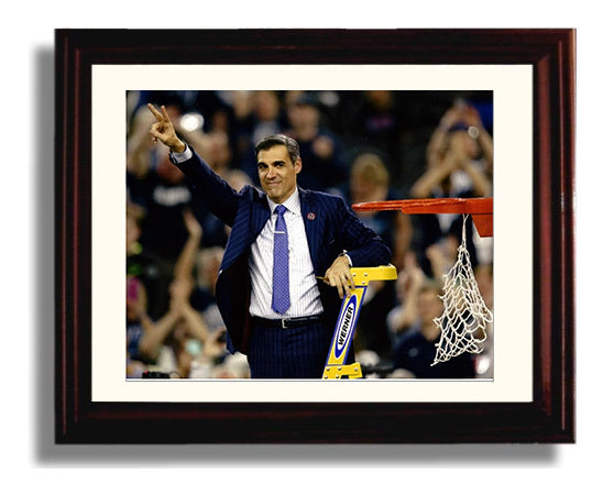 Villanova Basketball Jay Wright Championship Net Cut College Basketball Wall Art 8x10 Beveled Frame college basketball wall art print