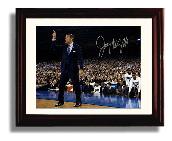 Villanova Basketball Jay Wright Sideline Coaching Point College Basketball Wall Art 8x10 Beveled Frame college basketball wall art print