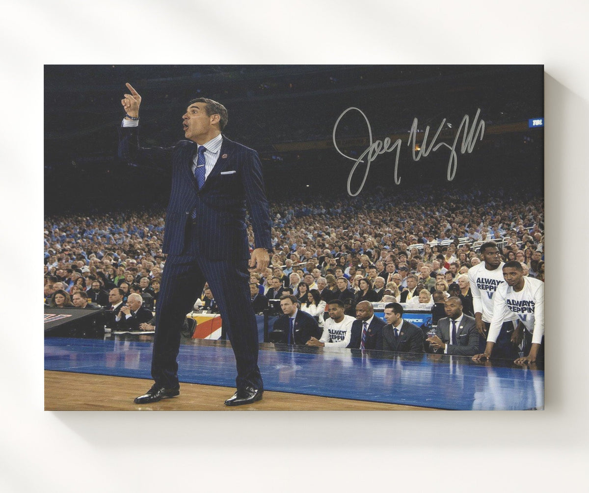 Villanova Basketball Jay Wright Sideline Coaching Point 8x10 Canvas college basketball wall art