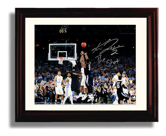 Villanova Basketball Kris Jenkins Buzzer Beater The Shot College Basketball Wall Art 8x10 Beveled Frame college basketball wall art print