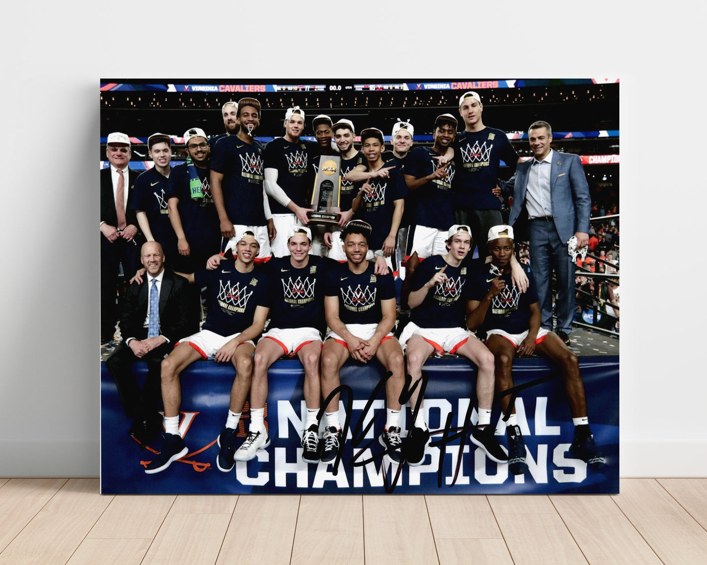 Virginia Basketball Kyle Guy National a championship celebration 2019 College Basketball Wall Art 16x20 Unframed Print college basketball wall art print
