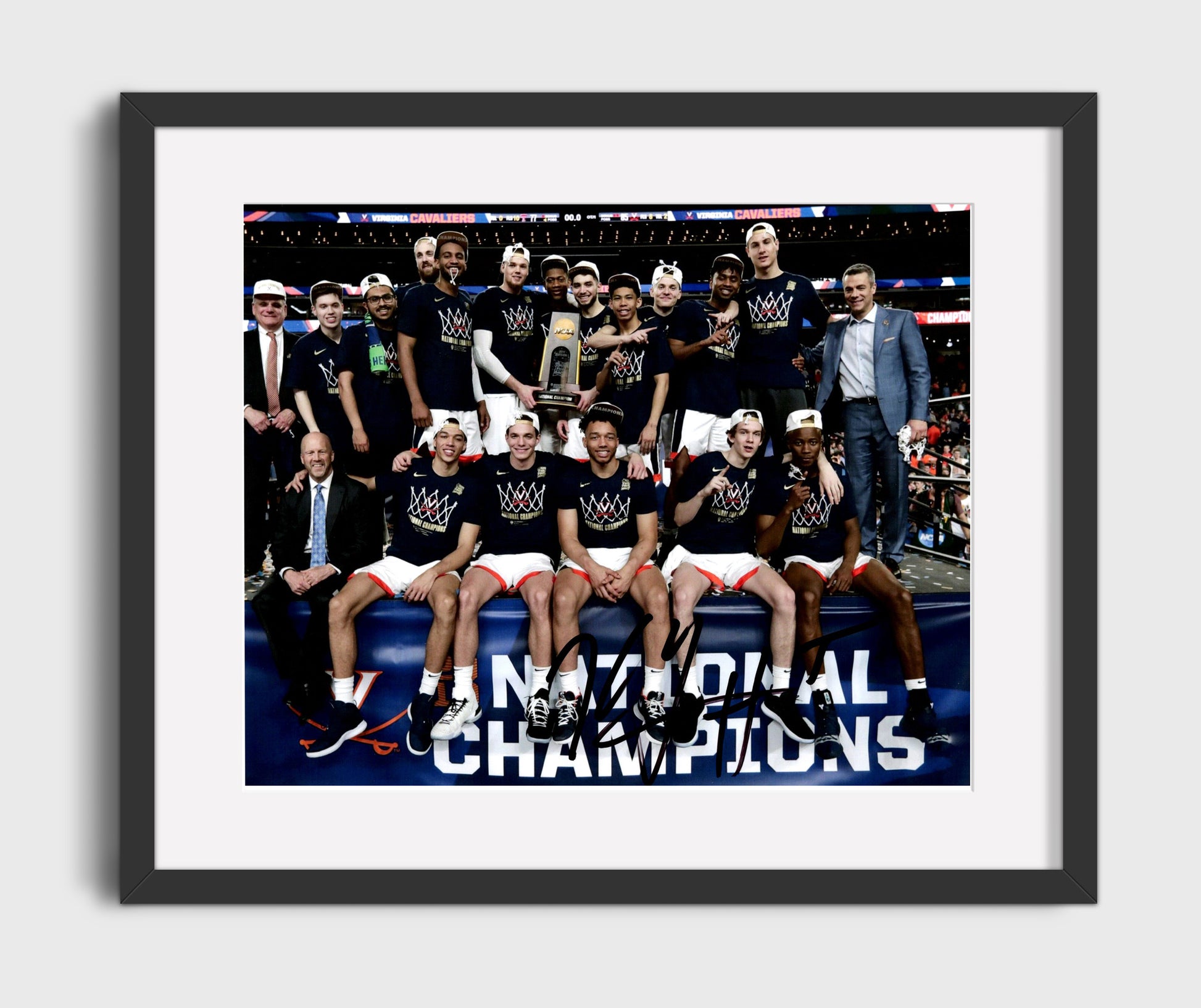 Virginia Basketball Kyle Guy National a championship celebration 2019 College Basketball Wall Art 16x20 Gallery Frame college basketball wall art print