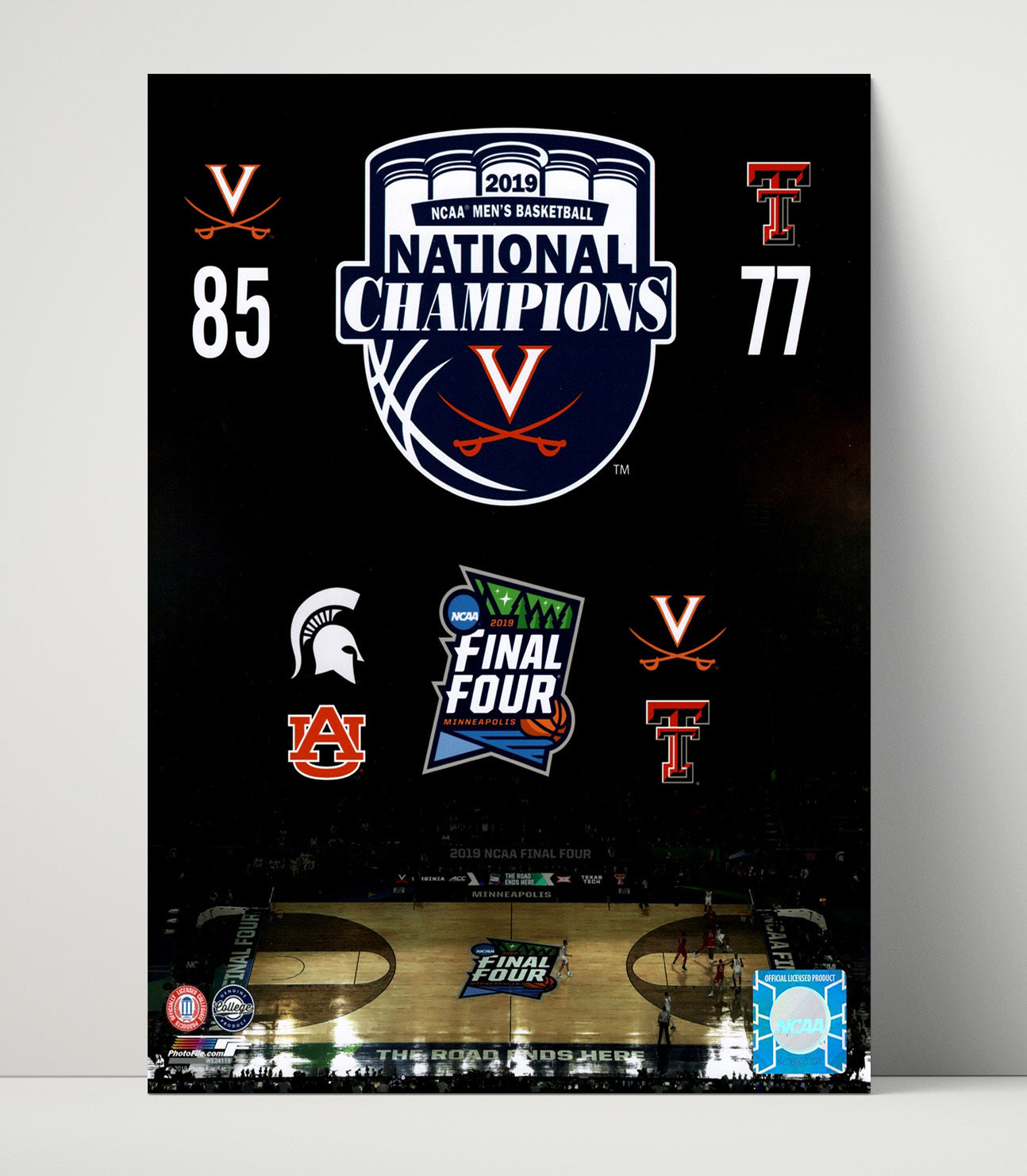 Virginia Basketball National Champions Wahoos Rise 2019 Final Four College Basketball Wall Art 16x20 Unframed Print college basketball wall art print